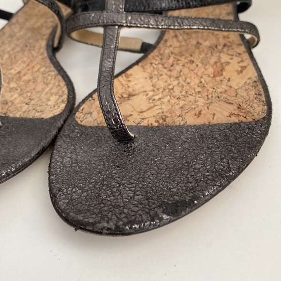 CHANEL Authentic T-Strap Zip Metallic Sandals (EUR 38.5) - Picture 5 of 11